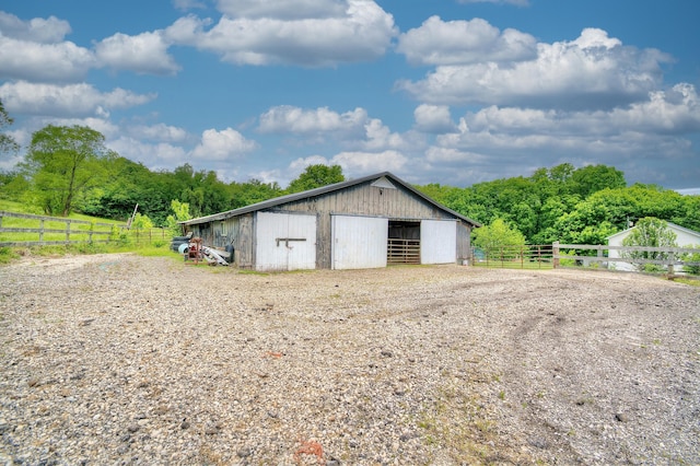 12085 Dickerson Rd, Walton, KY 41094 - detached garage featuring a wooded view