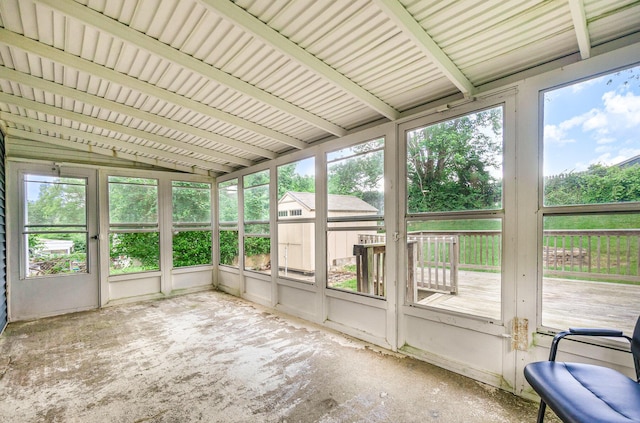 2530 Avon Dr, Crescent Park, KY 41017 - unfurnished sunroom with lofted ceiling