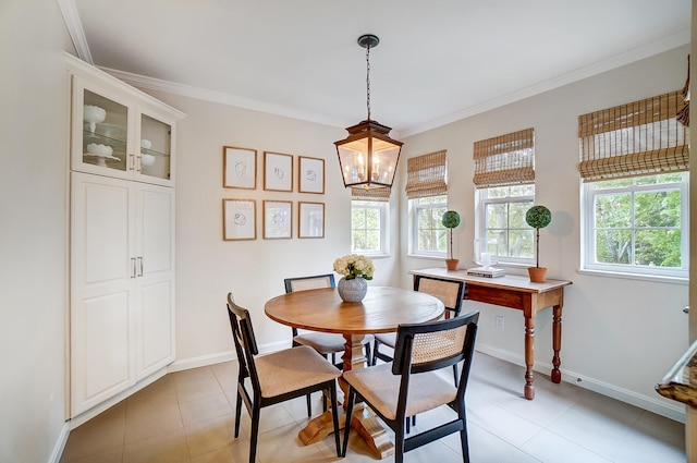 12002 Southridge Dr, Walton, KY 41094 - dining room featuring plenty of natural light, ornamental molding, baseboards, and light tile patterned floors