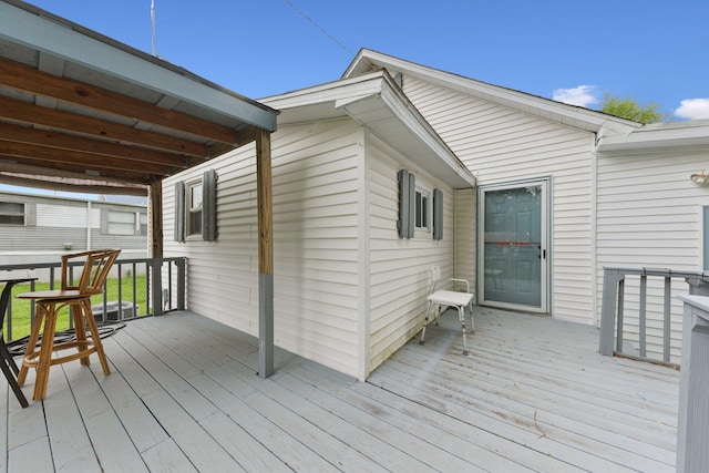 626 E 2nd St, Augusta, KY 41002 - view of wooden deck