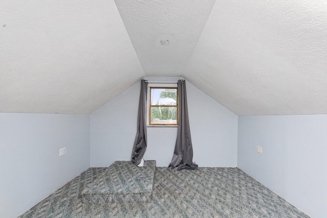 626 E 2nd St, Augusta, KY 41002 - bonus room featuring a textured ceiling, vaulted ceiling, and carpet floors