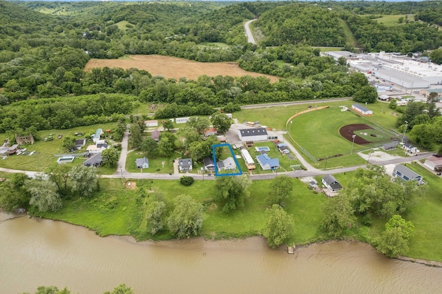 626 E 2nd St, Augusta, KY 41002 - bird's eye view of a large body of water and a heavily wooded area