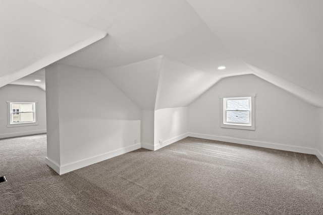 904 5th Ave, Dayton, KY 41074 - bonus room featuring carpet floors, lofted ceiling, baseboards, healthy amount of natural light, and recessed lighting