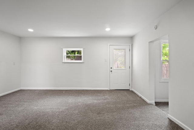 904 5th Ave, Dayton, KY 41074 - foyer entrance featuring carpet, baseboards, and recessed lighting