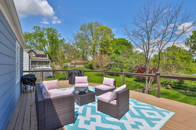 406 Hallam Ave, Erlanger, KY 41018 - wooden terrace featuring an outdoor hangout area and grilling area