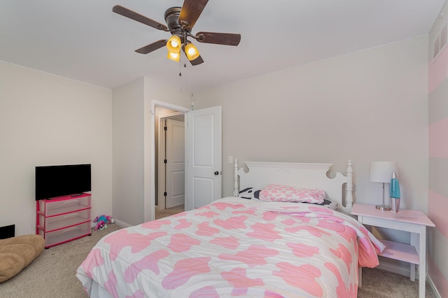 1500 Heathen Ridge Rd, Crittenden, KY 41030 - bedroom featuring carpet floors, a ceiling fan, and baseboards