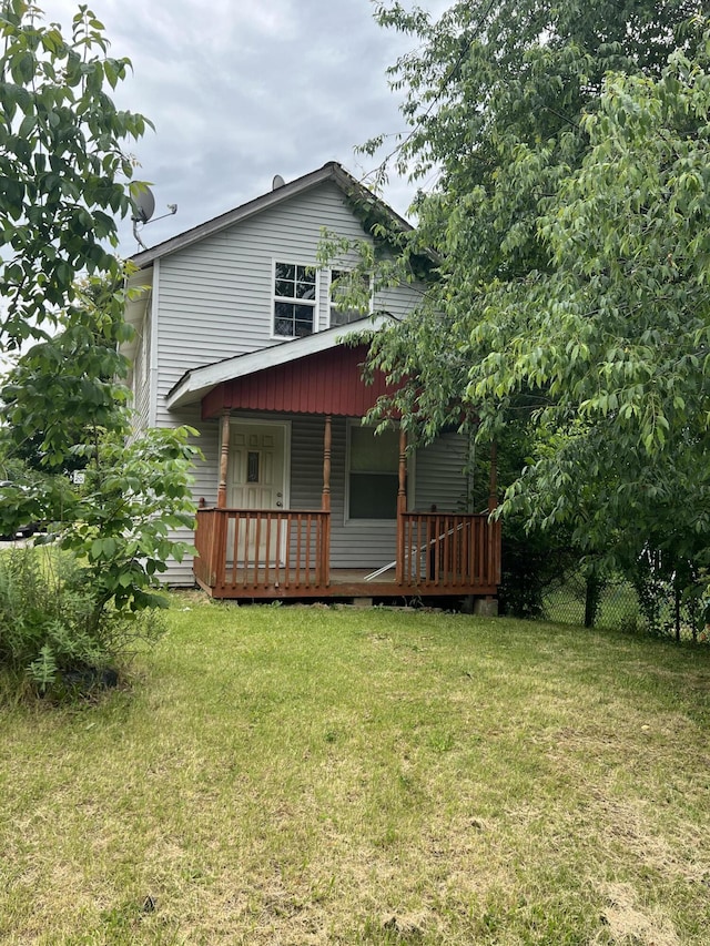 2511 Enid Ave, Crescent Springs, KY 41017 - rear view of property with covered porch