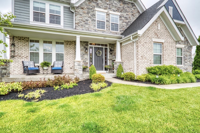 827 Iva Del Ct, Crescent Springs, KY 41017 - craftsman-style house with a porch and a front lawn