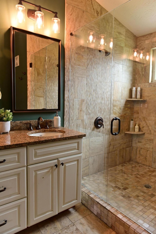 1496 Skye Dr, Independence, KY 41051 - full bath featuring a stall shower, vanity, and tile patterned floors