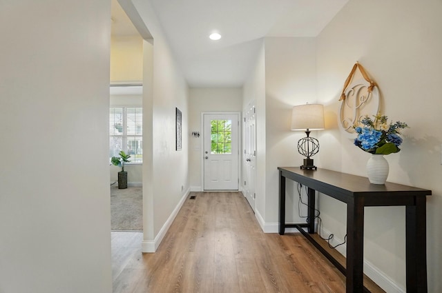 1344 Wilshire Ct, Union, KY 41091 - entryway featuring light wood-style floors, baseboards, and recessed lighting
