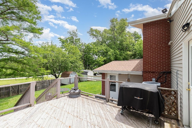 10 Juarez Cir, Covington, KY 41017 - wooden deck featuring area for grilling