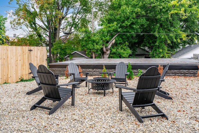 213 8th Ave, Dayton, KY 41074 - view of patio / terrace featuring a fire pit