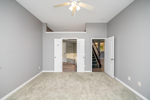 874 Borderlands Dr, Erlanger, KY 41018 - unfurnished bedroom with carpet floors, baseboards, and ceiling fan