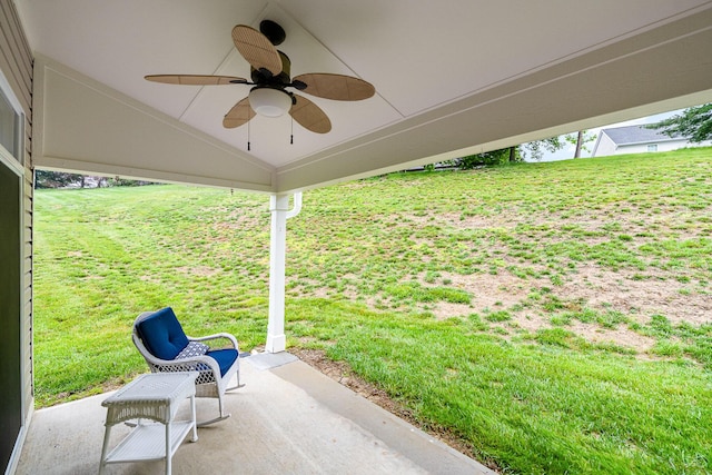 874 Borderlands Dr, Erlanger, KY 41018 - view of patio / terrace featuring ceiling fan