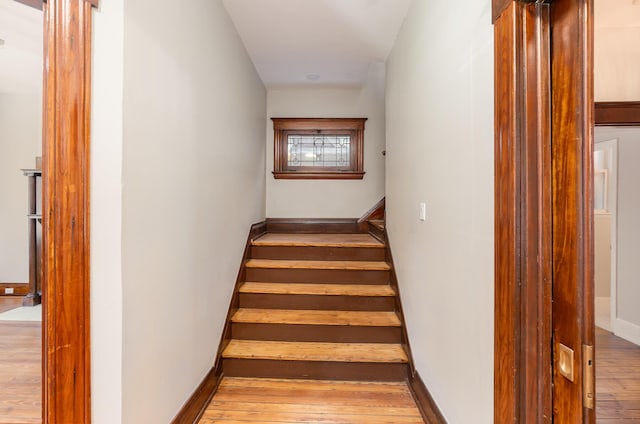 436 Elm St, Ludlow, KY 41016 - stairs with wood-type flooring and baseboards
