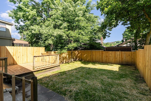 436 Elm St, Ludlow, KY 41016 - view of yard with a wooden deck