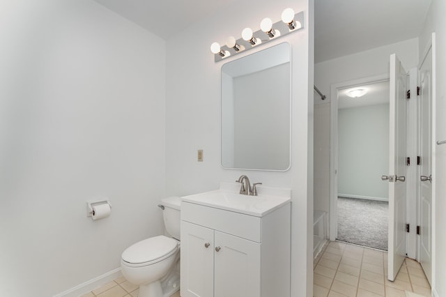 5332 Country Club Ln Unit 5C, Burlington, KY 41005 - bathroom featuring vanity, toilet, tile patterned flooring, washtub / shower combination, and baseboards