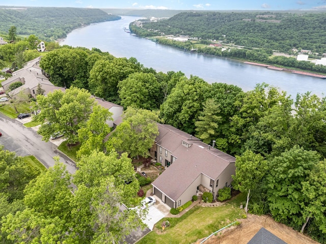2862 Cliffview Ct, Villa Hills, KY 41017 - drone / aerial view of a large body of water and a heavily wooded area
