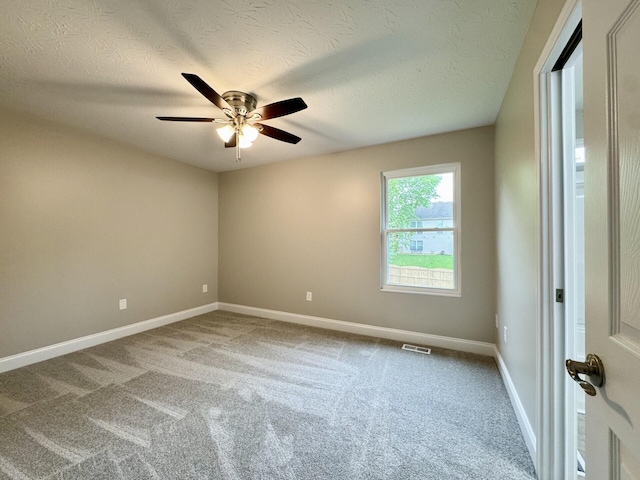 1039 Meadowbrook Ct, Hebron, KY 41048 - carpeted spare room featuring ceiling fan, baseboards, and a textured ceiling