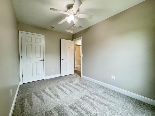 1039 Meadowbrook Ct, Hebron, KY 41048 - unfurnished bedroom featuring baseboards, carpet flooring, and a ceiling fan