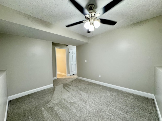 1039 Meadowbrook Ct, Hebron, KY 41048 - carpeted empty room featuring a ceiling fan, baseboards, and a textured ceiling