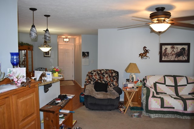 185 Cave Run Dr Unit 5, Erlanger, KY 41018 - living area featuring a ceiling fan and baseboards