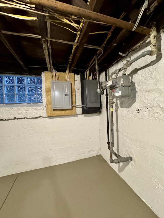 618 E 2nd St, Newport, KY 41071 - unfinished below grade area with electric panel