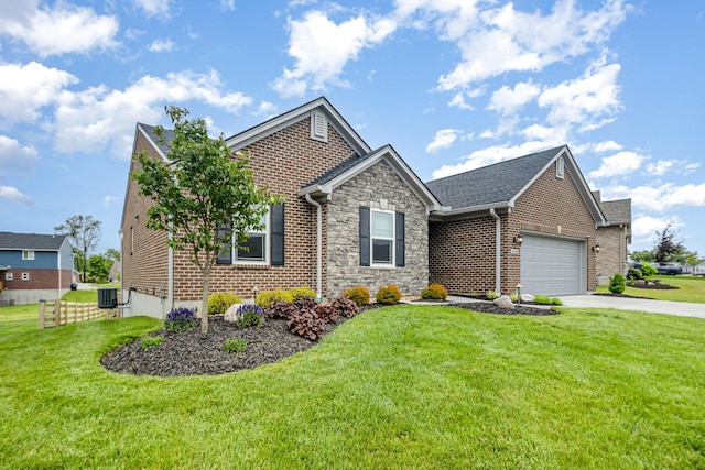 1739 Barons Cv, Hebron, KY 41048 - view of front of house featuring concrete driveway, a garage, and a front yard