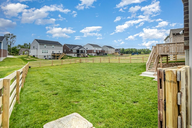 1739 Barons Cv, Hebron, KY 41048 - view of yard featuring stairs, a residential view, and a wooden deck