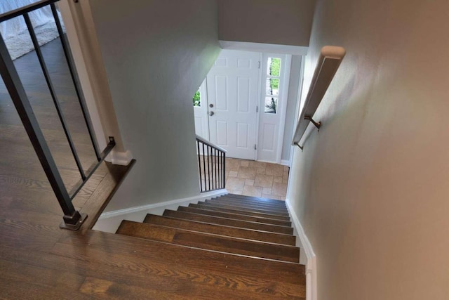 3416 Meadowlark Dr, Edgewood, KY 41018 - staircase featuring baseboards and stone tile flooring