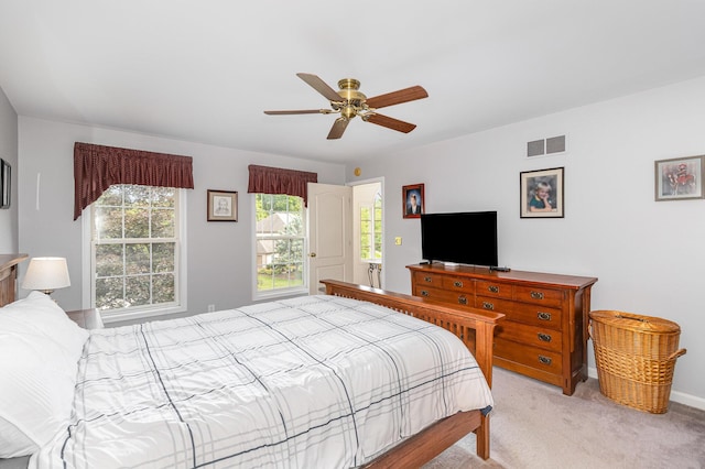 816 Winterberry Ct, Villa Hills, KY 41017 - bedroom with light carpet, a ceiling fan, and baseboards