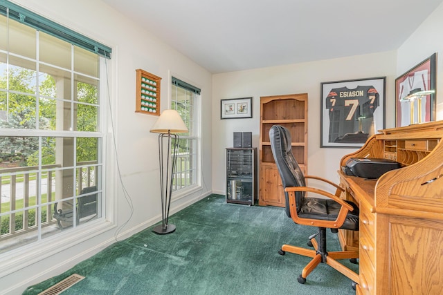 816 Winterberry Ct, Villa Hills, KY 41017 - office featuring dark carpet and baseboards