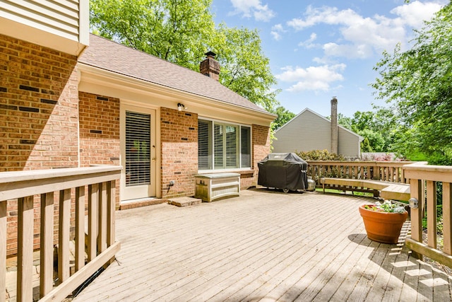 816 Winterberry Ct, Villa Hills, KY 41017 - wooden terrace with a grill