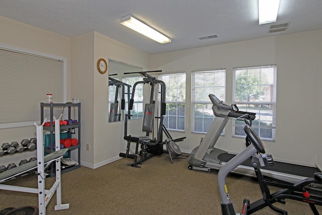 328 Deepwoods Dr, Highland Heights, KY 41076 - workout room with baseboards and carpet