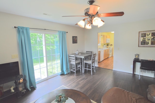 15295 Parkers Grove Rd, Morning View, KY 41063 - living room featuring healthy amount of natural light, light wood-type flooring, and ceiling fan