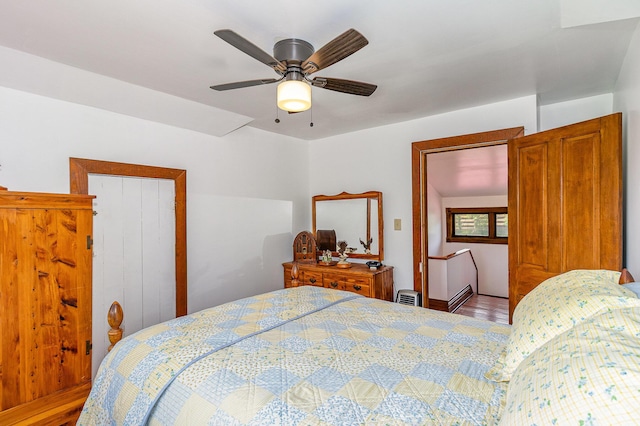 2196 Stevens Branch Rd, Alexandria, KY 41001 - bedroom featuring wood finished floors and a ceiling fan