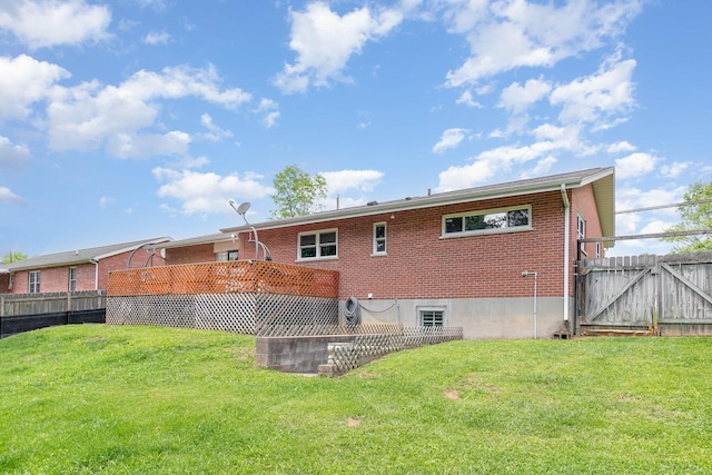 304 Humes Ridge Rd, Williamstown, KY 41097 - back of house with brick siding and a gate