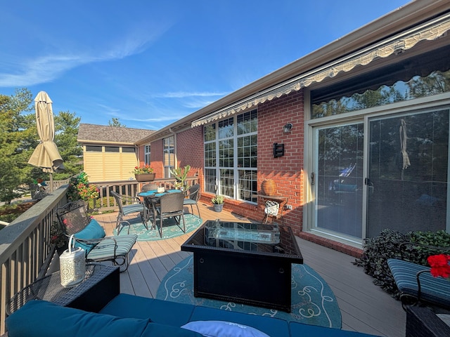 1940 Marktwain Way, Villa Hills, KY 41017 - wooden terrace featuring outdoor dining space