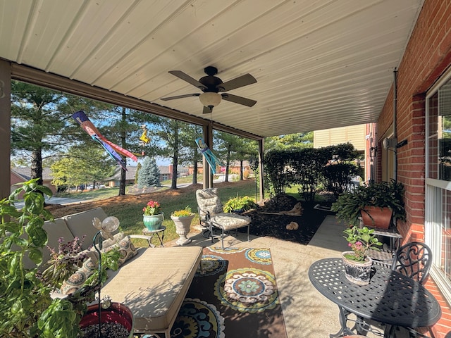 1940 Marktwain Way, Villa Hills, KY 41017 - view of patio / terrace with ceiling fan