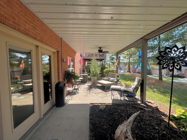 1940 Marktwain Way, Villa Hills, KY 41017 - view of patio / terrace featuring ceiling fan