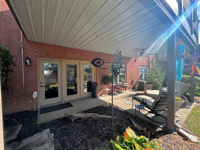 1940 Marktwain Way, Villa Hills, KY 41017 - view of patio featuring french doors and central AC unit