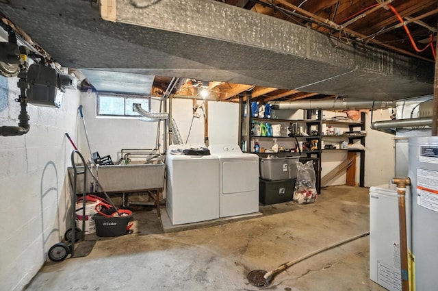 3314 Elizabeth St, Erlanger, KY 41018 - below grade area featuring independent washer and dryer and a sink
