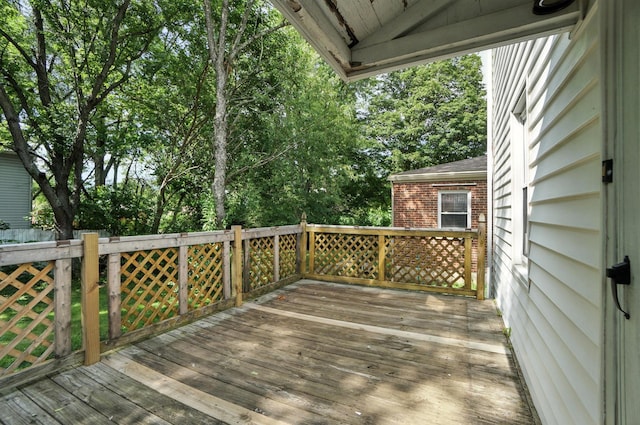 3314 Elizabeth St, Erlanger, KY 41018 - wooden deck featuring view of scattered trees