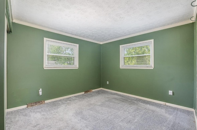 3776 Feather Ln, Elsmere, KY 41018 - carpeted empty room featuring ornamental molding, baseboards, and a textured ceiling