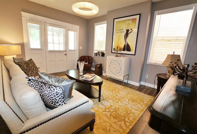 608 E 20th St, Covington, KY 41014 - living room with wood finished floors and baseboards