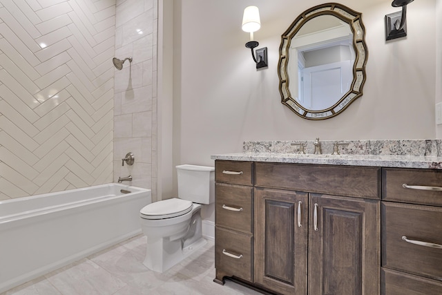 1 Highland Ave Unit 208, Fort Thomas, KY 41075 - full bath featuring vanity, toilet, washtub / shower combination, and baseboards