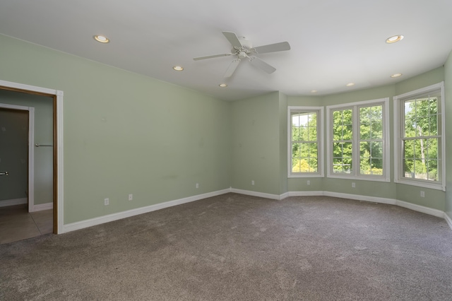 405 Alexander Rd, Crittenden, KY 41030 - carpeted spare room featuring a ceiling fan, recessed lighting, and baseboards