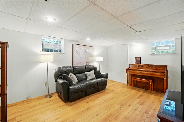 134 Strathmore Ave, Fort Thomas, KY 41075 - living room with hardwood / wood-style flooring and a paneled ceiling