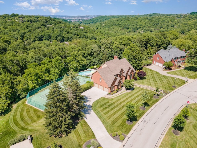 2090 Edenderry Dr, Fort Mitchell, KY 41017 - view from above of property featuring a heavily wooded area