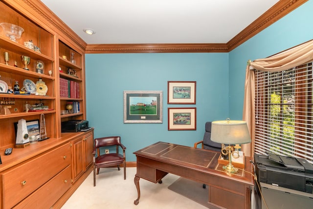 2090 Edenderry Dr, Fort Mitchell, KY 41017 - office with crown molding and light colored carpet
